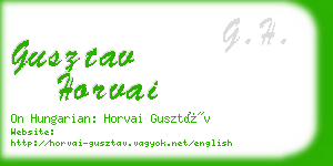 gusztav horvai business card